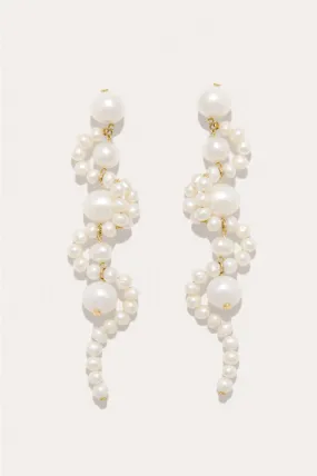 The Mist - Pearl and Recycled Gold Vermeil Earrings