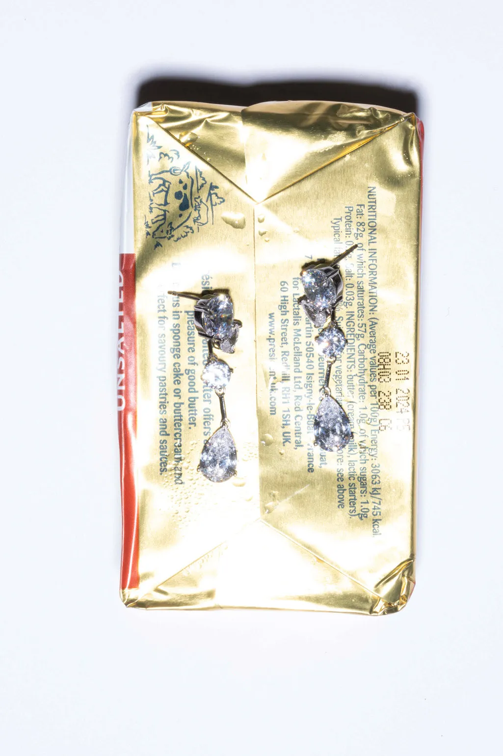 The Torrents That Flow Under The Ice - Zirconia and Recycled Silver Earrings
