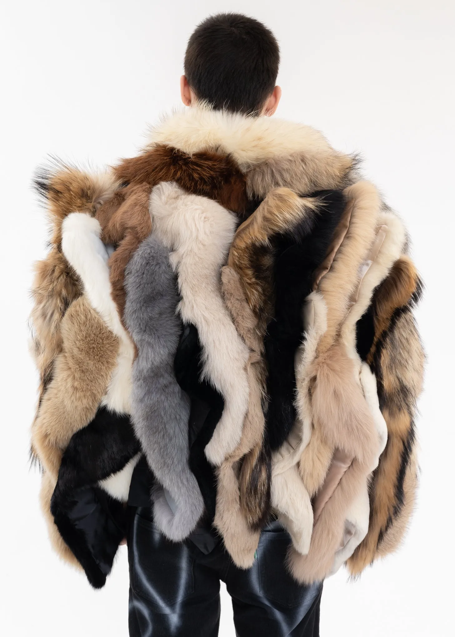 UPCYCLE ASSEMBLE FUR COLLOAR JACKET