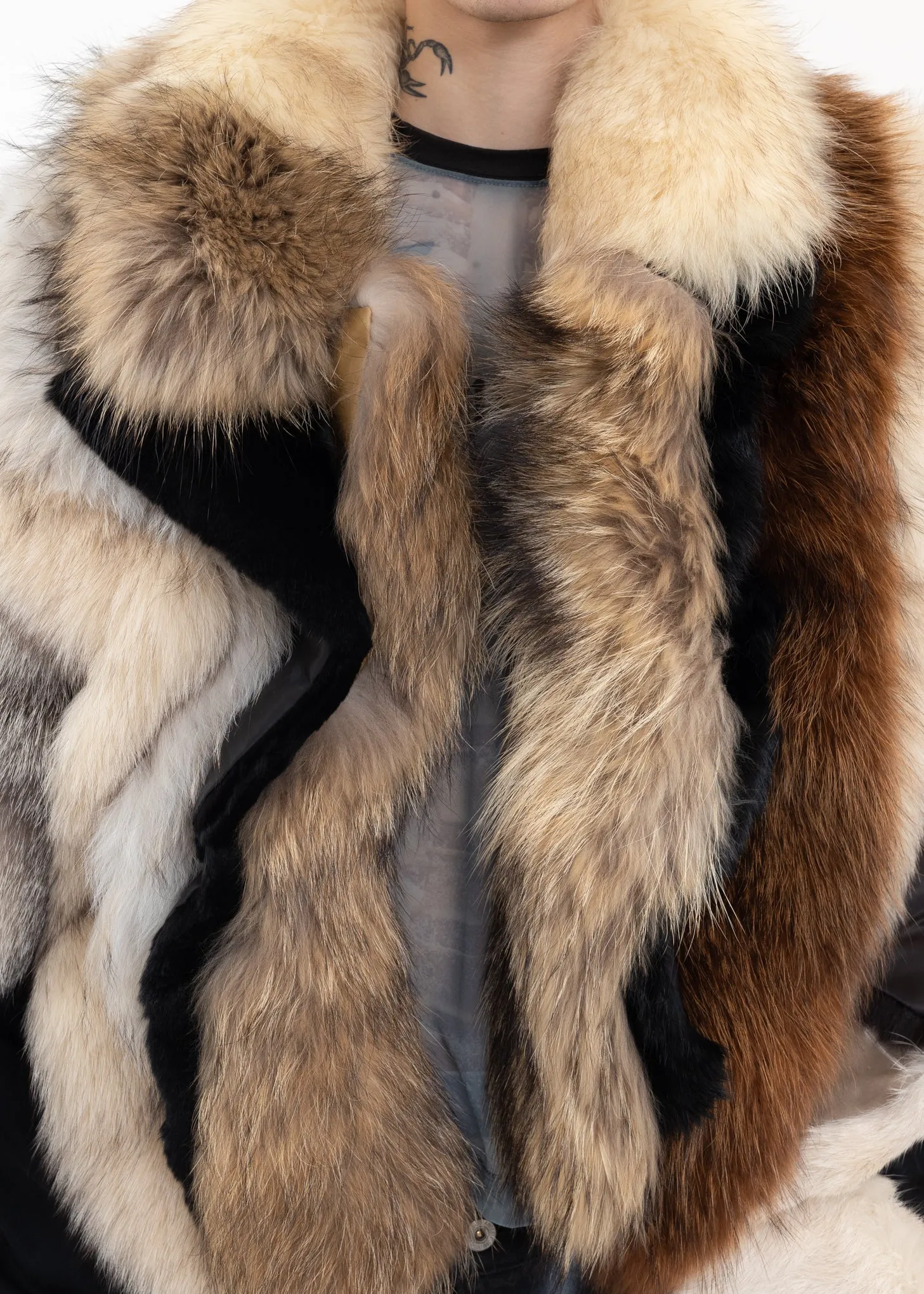 UPCYCLE ASSEMBLE FUR COLLOAR JACKET