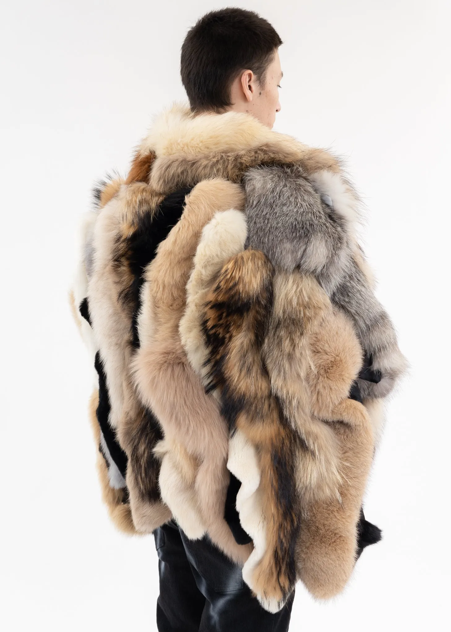 UPCYCLE ASSEMBLE FUR COLLOAR JACKET