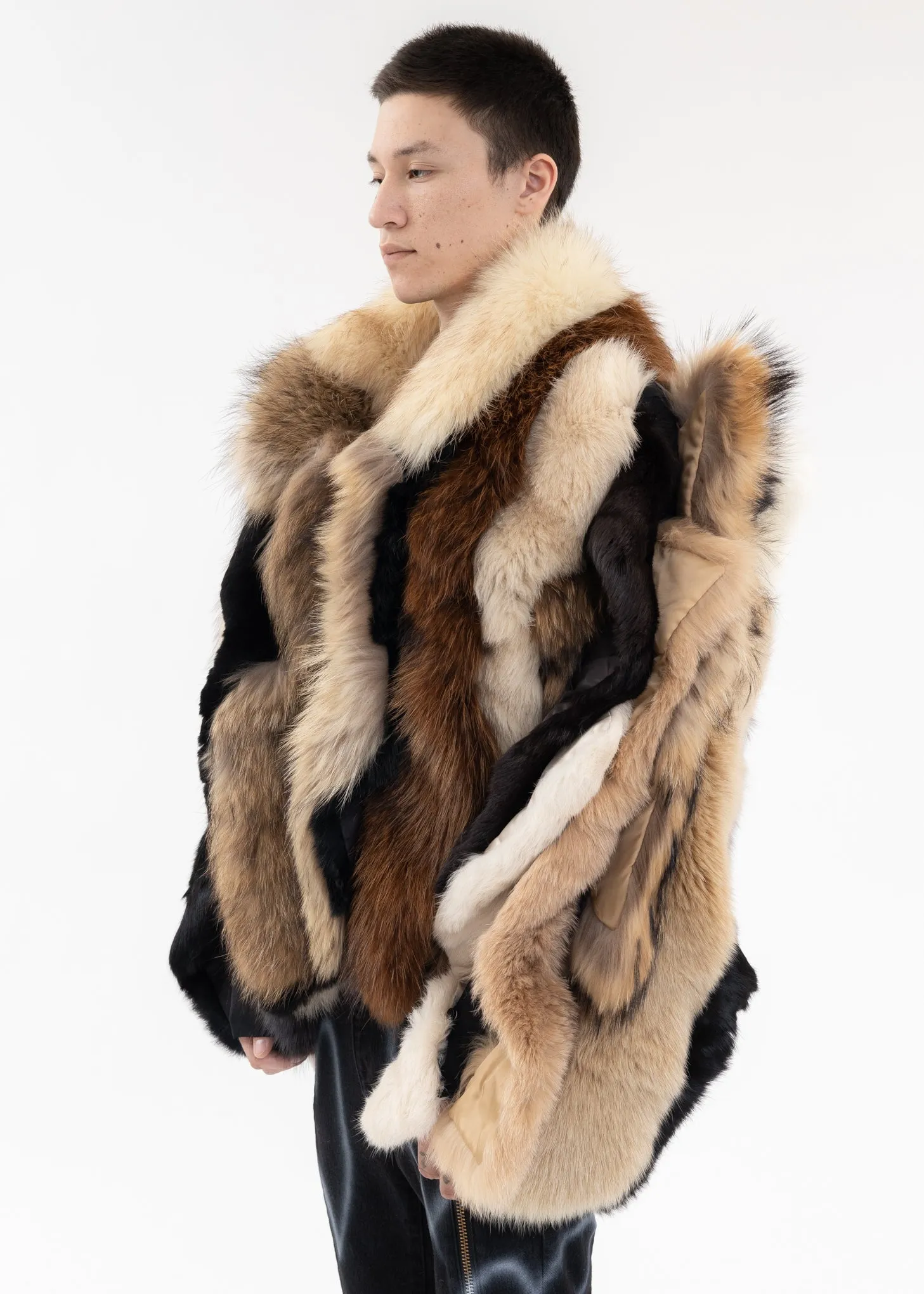 UPCYCLE ASSEMBLE FUR COLLOAR JACKET
