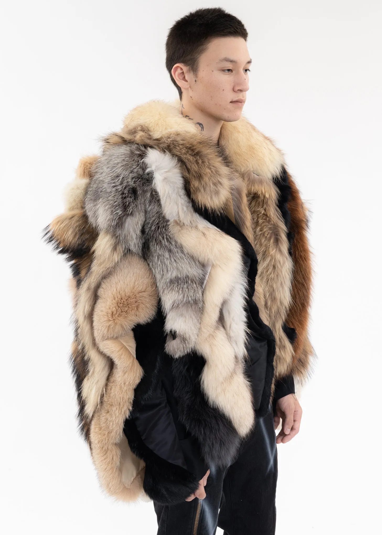 UPCYCLE ASSEMBLE FUR COLLOAR JACKET
