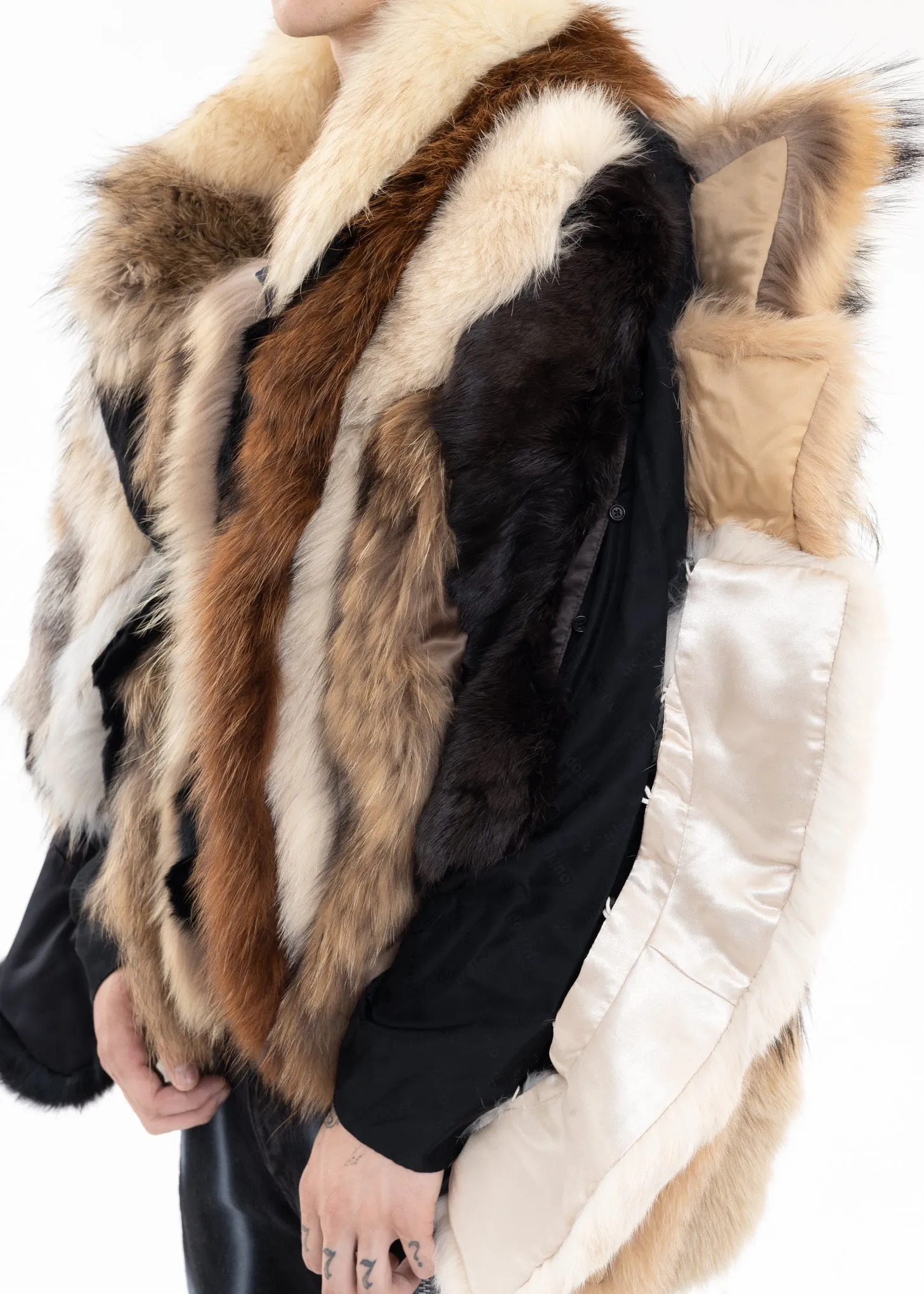 UPCYCLE ASSEMBLE FUR COLLOAR JACKET