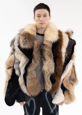 UPCYCLE ASSEMBLE FUR COLLOAR JACKET
