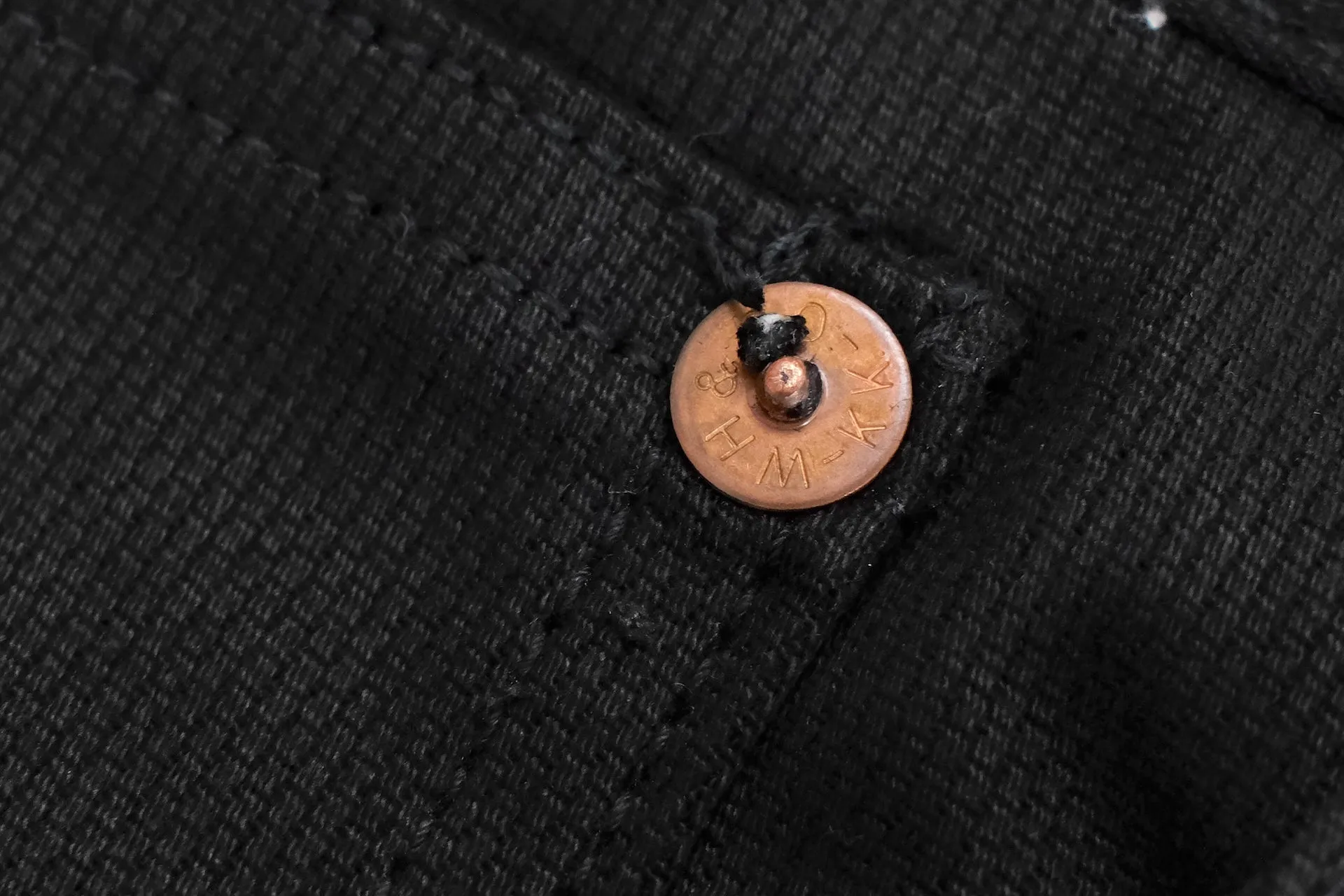 Warehouse 12oz Lot.1096 Selvage Pique Pants (Black)