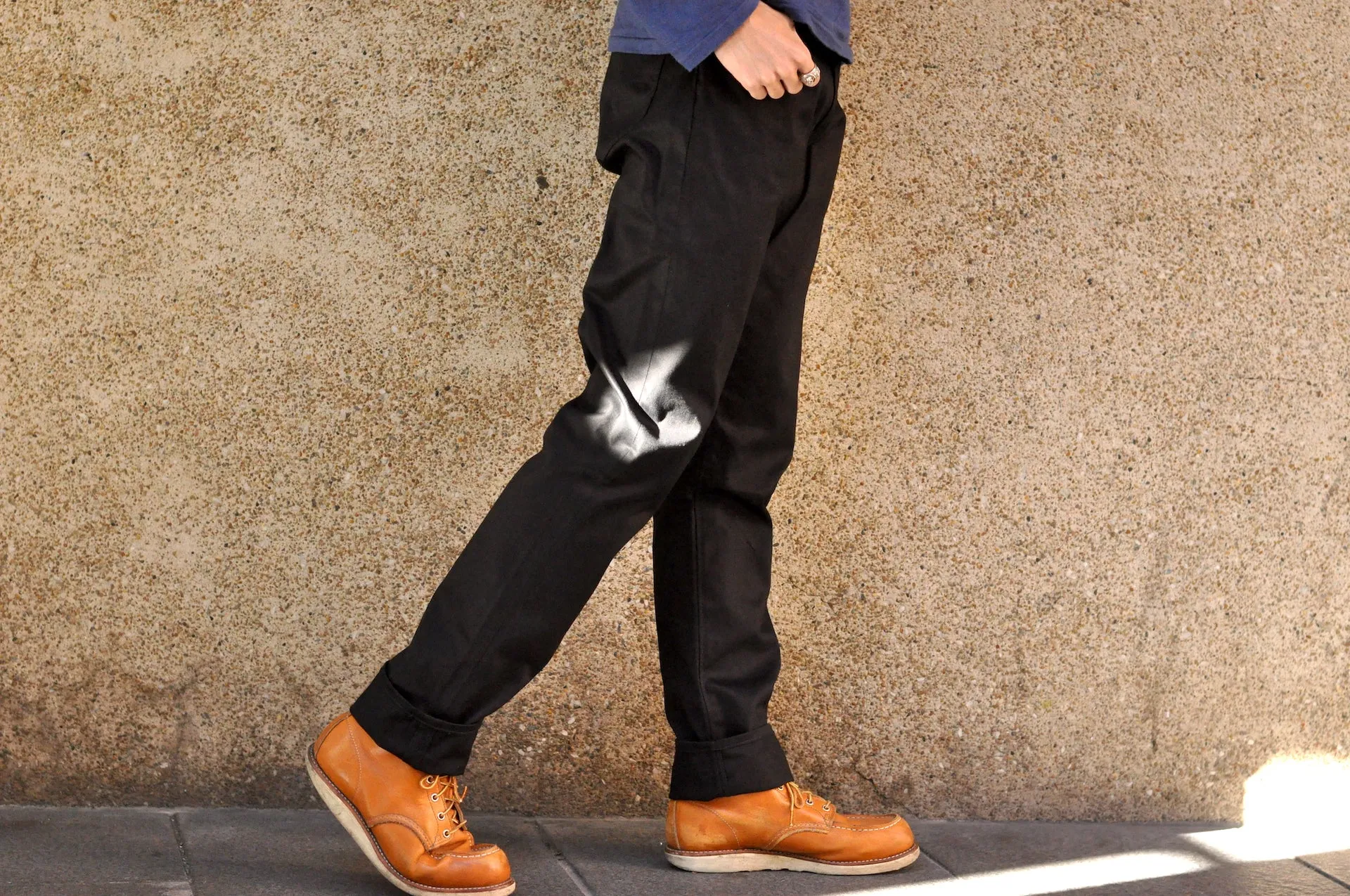Warehouse 12oz Lot.1096 Selvage Pique Pants (Black)