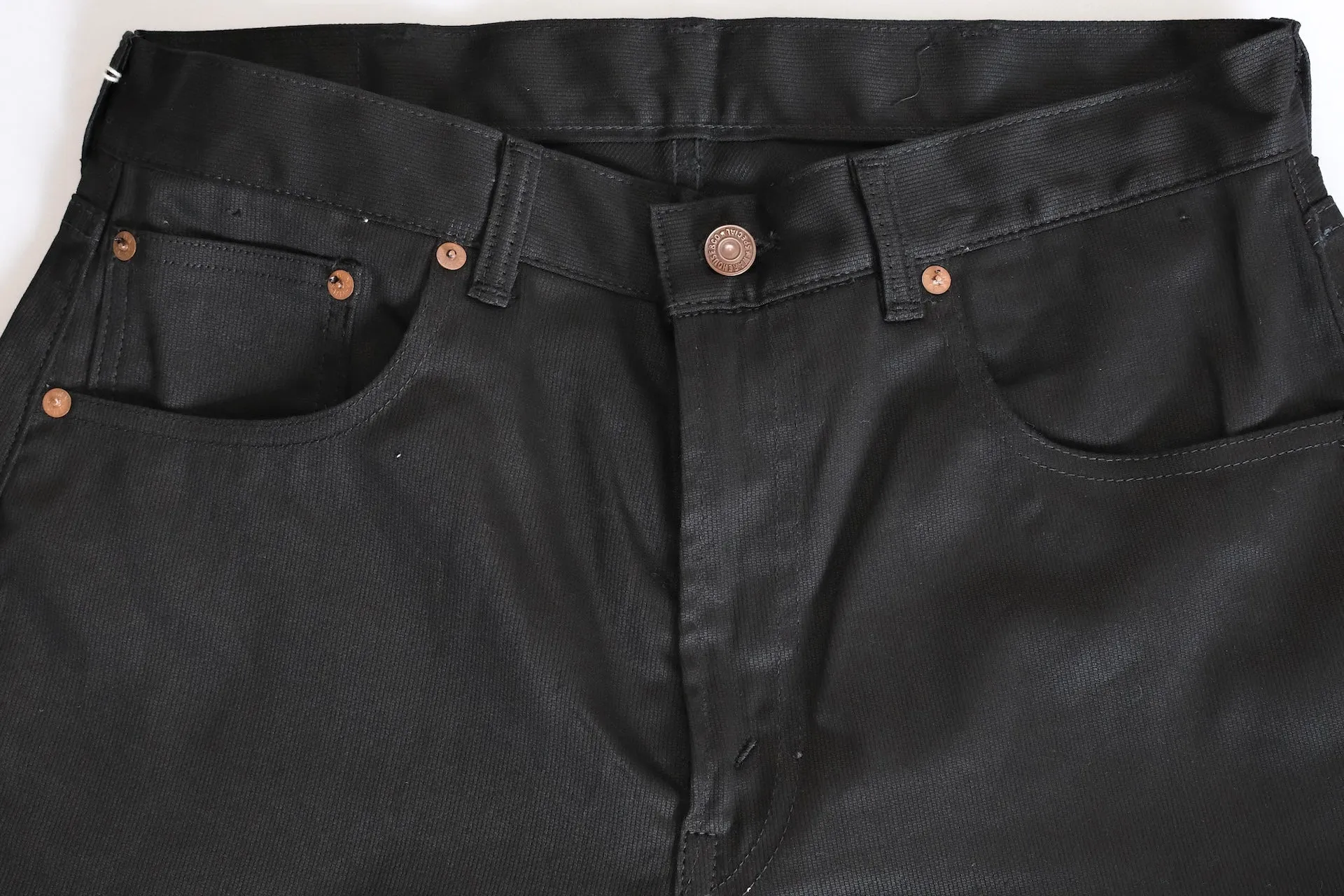 Warehouse 12oz Lot.1096 Selvage Pique Pants (Black)