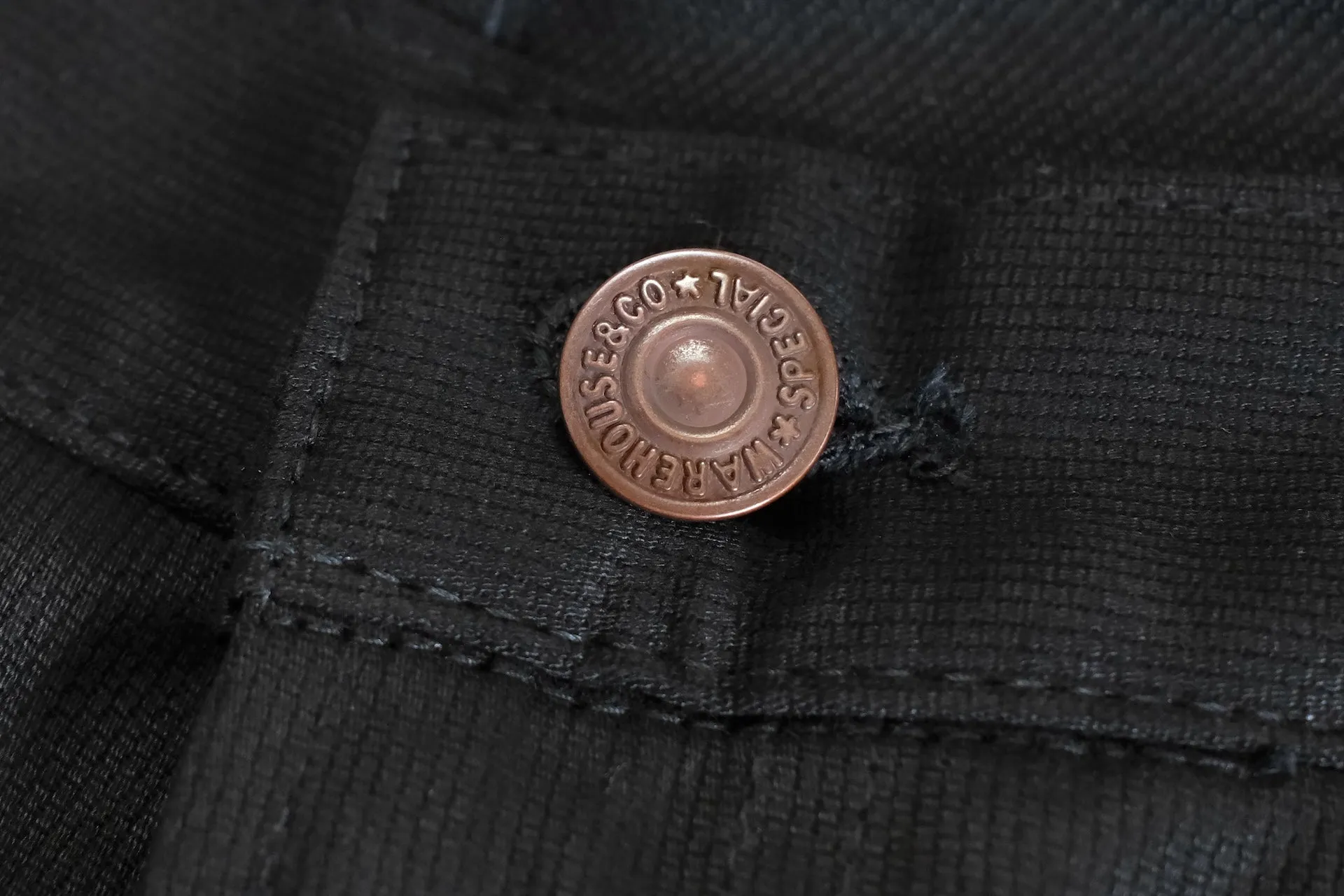 Warehouse 12oz Lot.1096 Selvage Pique Pants (Black)