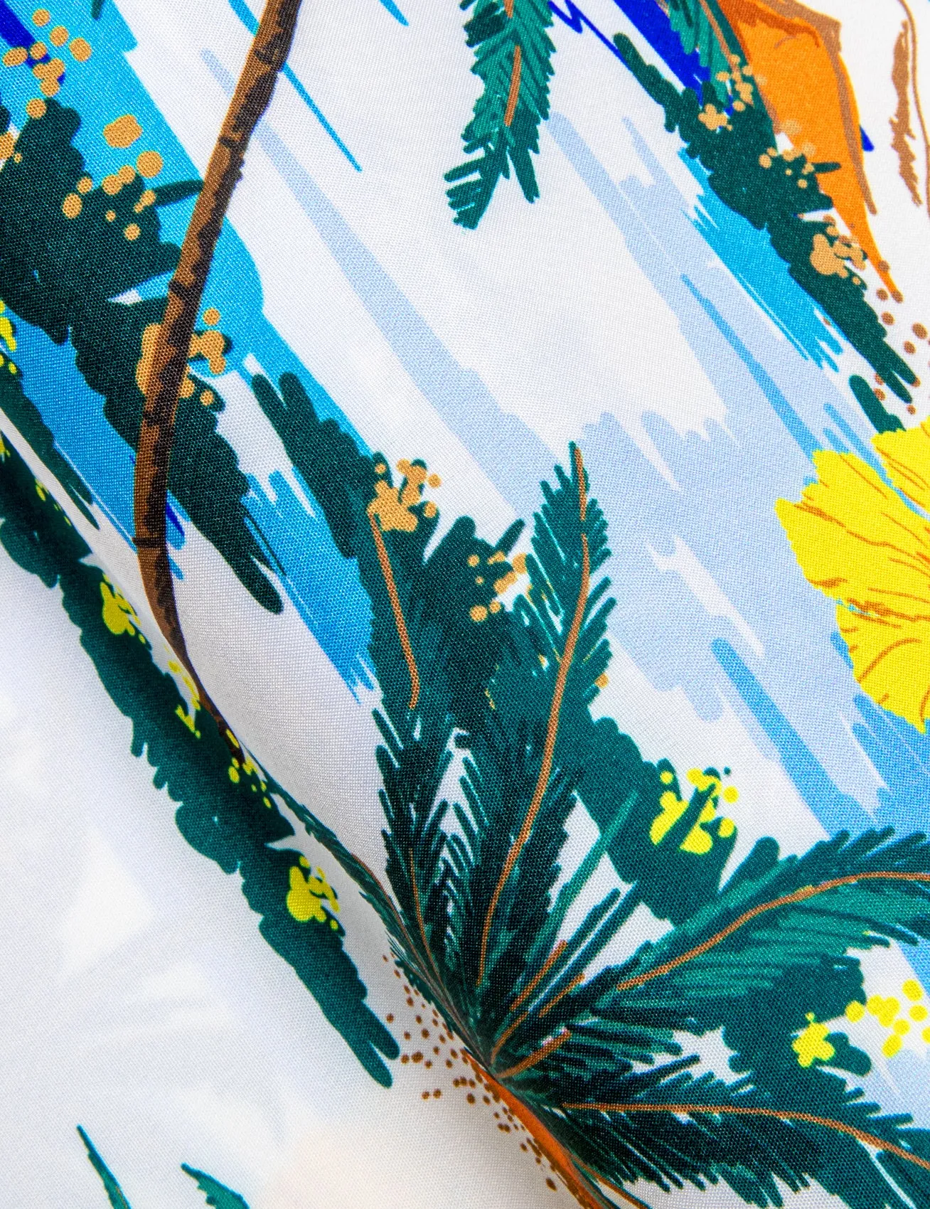 White Blue Sunshine Beach Coconut Tree Novelty Men's Short Sleeve Summer Shirt