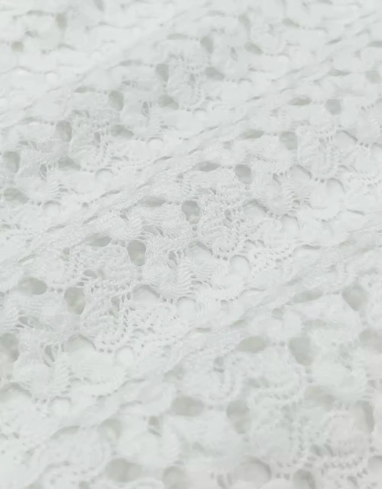 White Crochet Long Knit Dress